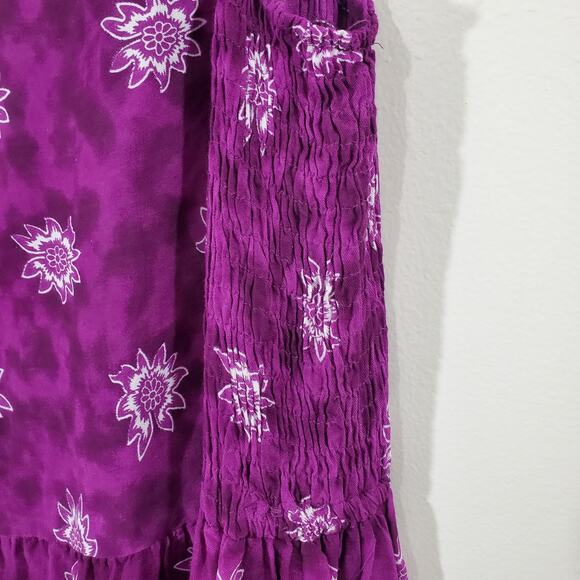 American Sweetheart Women's Sleeveless Purple Flowy Boho Dress Elastic Size M - Picture 11 of 15